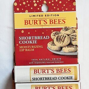Burt's Bees Limited Edition Shorbread Cookie Moistorizing Lip Balm. LOT OF 5
